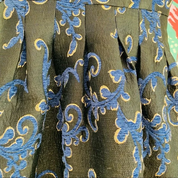 Belle Badgley Mischka Floral Metallic Brocade Vienna Dress sz 2 NWT - Picture 4 of 15